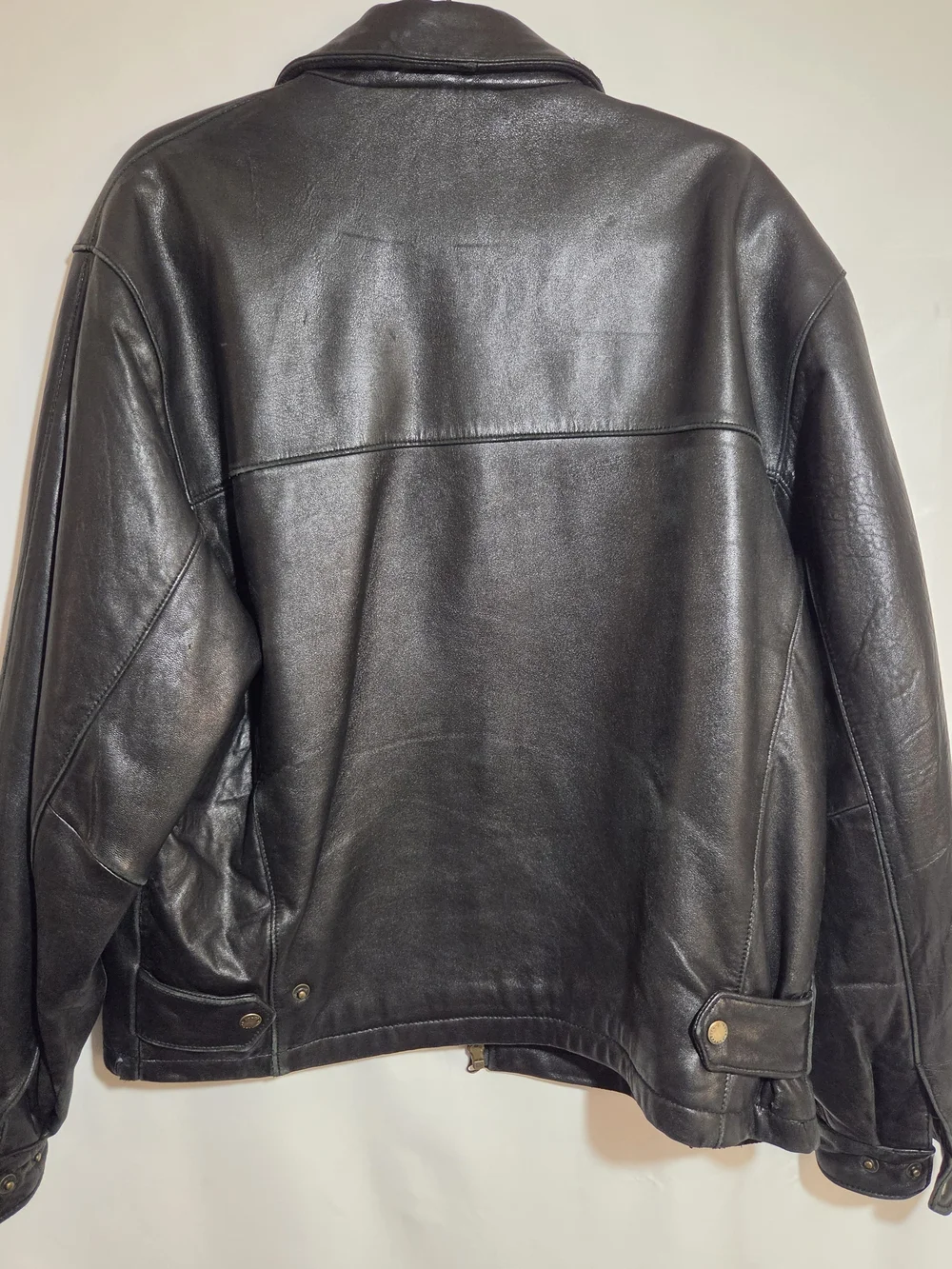 J. Park Collection Black Genuine Lamb Leather Bomber Jacket Medium M